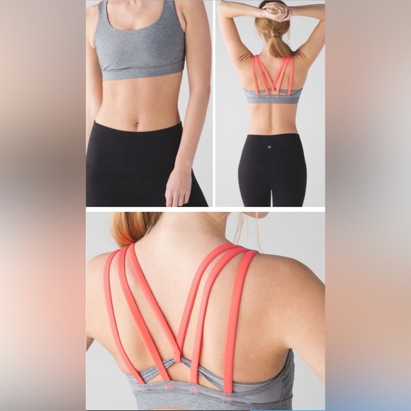 lululemon athletica Other - Lululemon Energy Sports Bra Exhale Grey/Pink